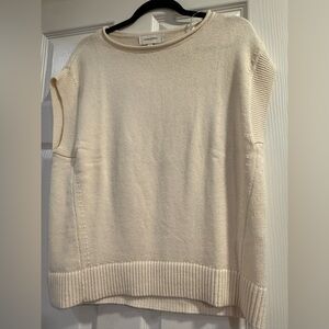 Timeless Cream Sleeveless Sweater NWT